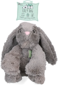 Cozy Dog Bunny Hondenknuffel - Puppy Knuffel met Hartslag - Hartslag knuffel voor hond - Hondenspeelgoed - Tegen Verlatingsangst (Grijs)