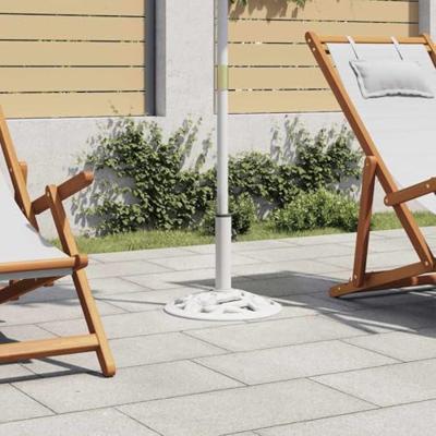 VidaXL Parasolvoet 9 kg 40 cm gietijzer wit
