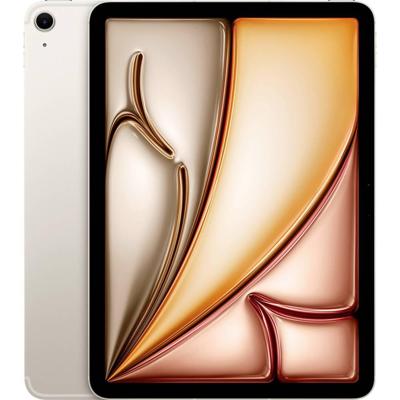 Apple iPad Air 11‑inch met M3‑chip: Liquid Retina-display, 128 GB, 12‑MP camera aan de voor -en achterkant, wifi 6E + 5G mobiel internet, gemaakt voor Apple Intelligence, Touch ID – Sterrenlicht