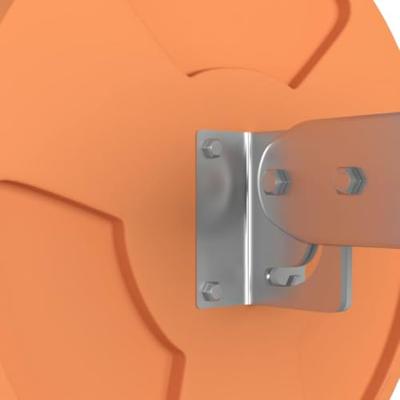 VidaXL Verkeersspiegel voor buiten convex ø30 cm polycarbonaat oranje