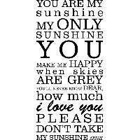 You are my sunshine - Muursticker - thumbnail