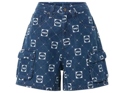 esmara Lidl korte dames broek (40, Blauw/print)