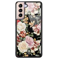 Samsung Galaxy S21 glazen hardcase - Flowerpower - thumbnail