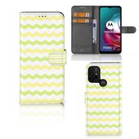 Motorola Moto G10 | G20 | G30 | Telefoon Hoesje | Waves Yellow - thumbnail