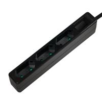 LogiLink LPS229B Stekkerdoos 3-voudig Zwart Contourstekker 1 stuk(s) - thumbnail