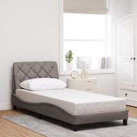 Bedframe zonder matras 80x200 cm stof taupe - thumbnail