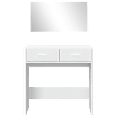 Kaptafel met spiegel 80x39x80 cm wit