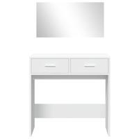 Kaptafel met spiegel 80x39x80 cm wit - thumbnail