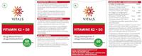 Vitals Vitamine K2 + D3 Softgels - thumbnail