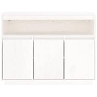 Dressoir 104,5x34x80 cm massief grenenhout wit - thumbnail
