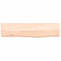 Wandschap 40x10x6 cm onbehandeld massief eikenhout - thumbnail