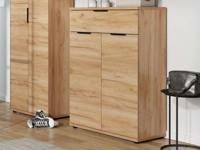 Schoenenkast FREMY 2 deuren 1 lade navarra eik - thumbnail