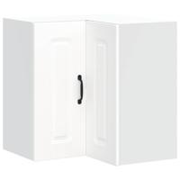 Keukenwandhoekkast Kalmar bewerkt hout wit - thumbnail