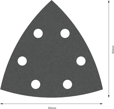 Bosch Accessories Best for Stone 2608605197 Deltaschuurpapier Met klittenband, Geperforeerd Korrelgrootte (num) 320 Hoekmaat 93 mm 5 stuk(s) - thumbnail