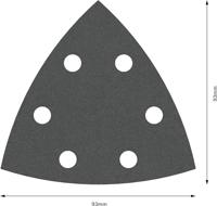 Bosch Accessories Best for Stone 2608605197 Deltaschuurpapier Met klittenband, Geperforeerd Korrelgrootte (num) 320 Hoekmaat 93 mm 5 stuk(s) - thumbnail