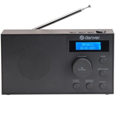 Denver DAB-51B Radio DAB+, DAB, FM USB, AUX Wekfunctie Zwart