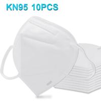10 PCS CE Certified KN95 n95 Foldable Earloop Breathable Respirator Dustproof Protection Antiviral Anti-fog Doctor Nurse Face Mask(White) 10 PCS CE Ce - thumbnail
