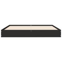 Bedframe bewerkt hout zwart 140x200 cm - thumbnail