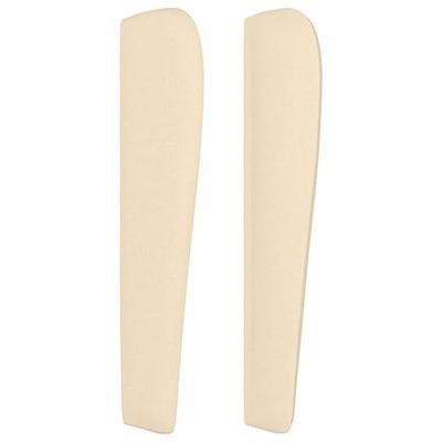 Hoofdbord met randen 103x23x118/128 cm stof crèmekleurig