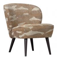 WOOOD Fauteuil 'Sara' Geweven, kleur Camouflage Groen - thumbnail
