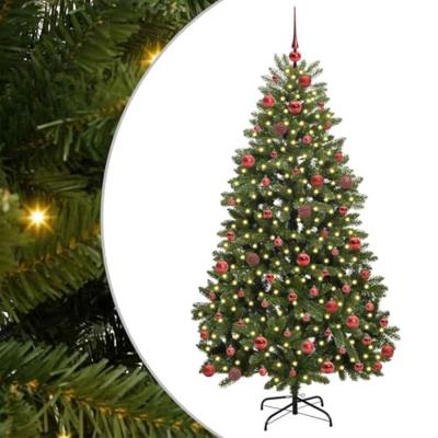 VidaXL Kunstkerstboom met 300 led groen 180 cm pvc en metaal