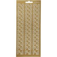 Creotime stickers goud hoeken patroon - thumbnail