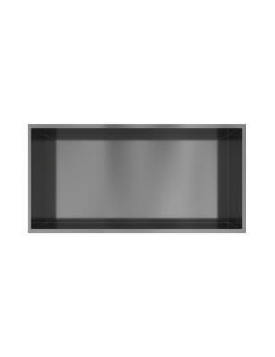 Hotbath &MORE Inbouwbox of inbouwnis - 30x60x10 - Geborsteld gunmetal PVD BOX060BGP