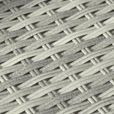 7-delige Loungeset met kussens poly rattan lichtgrijs