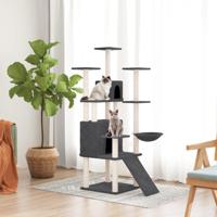 VidaXL Kattenmeubel met sisal krabpalen 154 cm donkergrijs - thumbnail
