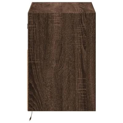 Tv-wandmeubel met LED-verlichting 80x31x45 cm bruin eikenkleur