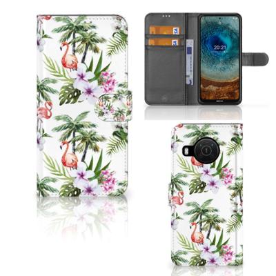 Nokia X10 | Nokia X20 | Telefoonhoesje | Met pasjeshouder | Flamingo Palms Nokia X10 | Nokia X20 | Telefoonhoesje | Met pasjeshouder | Flamingo Palms