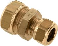 Bonfix knelkoppeling - Rechte verloopkoppeling - 10mm x 8mm - Messing - thumbnail