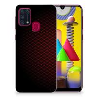 Samsung Galaxy M31 | TPU bumper | Geruit Rood - thumbnail