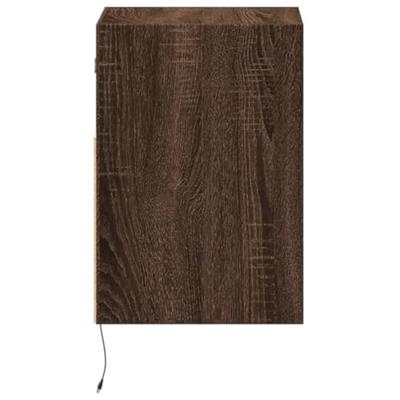 Tv-wandmeubels met LED 2 st 41x31x45 cm bruin eikenkleurig