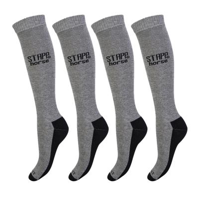 STAPP Horse Paardrijsokken Uni 4-pack Grijs-43/46