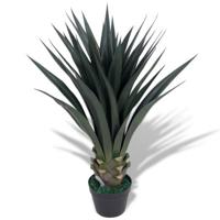 Kunst yucca plant met pot 85 cm groen - thumbnail