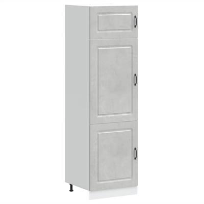 Keukenkast Kalmar bewerkt hout betongrijs