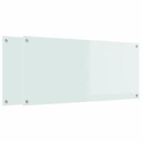 VidaXL Keuken spatscherm 2 pcs wit 110 x 50 cm gehard glas - thumbnail