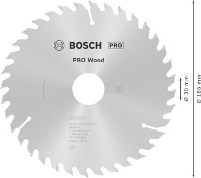 Bosch Accessories Optiline 2608640603 Hardmetaal-cirkelzaagblad 165 x 30 x 2.6 mm Aantal tanden: 36 1 stuk(s)