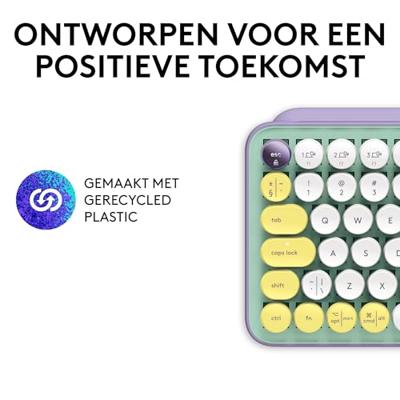 Logitech POP Keys Wireless Mechanical Keyboard With Emoji Keys toetsenbord Universeel Bluetooth QWERTY Engels Muntkleur Logitech POP Keys Wireless Mechanical Keyboard With Emoji Keys toetsenbord Universeel Bluetooth QWERTY Engels Muntkleur