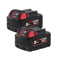 Milwaukee M18 B52 Accu set 18V 2x 5.0Ah - 4932451242 - thumbnail