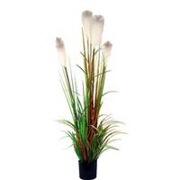 Riet gras in pot 150 cm wit-groen-bruin kunstplant Buitengewoon de Boet - Buitengewoon de boet - thumbnail