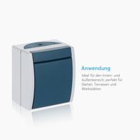 Busch-Jaeger 2601/6 W-53 Ocean (opbouw) Wisselschakelaar spatwaterdicht Blauw, Groen - thumbnail