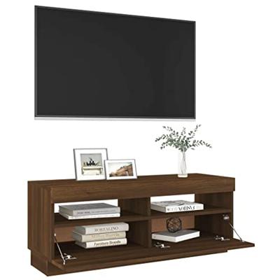 Tv-meubel met LED-verlichting 100x35x40 cm bruineikenkleurig Tv-meubel met LED-verlichting 100x35x40 cm bruineikenkleurig