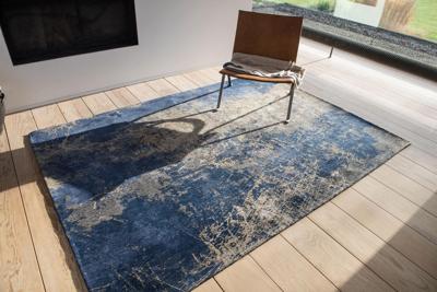 Louis de Poortere - 8629 Mad Men Abyss Blue - 80x150 cm Vloerkleed