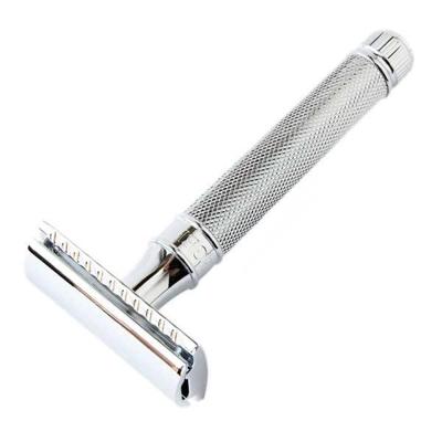 Edwin Jagger Razors Double Edge Safety Chrome Knurled DE Safety Razor Ref.DE89KN14BL 1Stuks