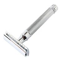 Edwin Jagger Razors Double Edge Safety Chrome Knurled DE Safety Razor Ref.DE89KN14BL 1Stuks - thumbnail