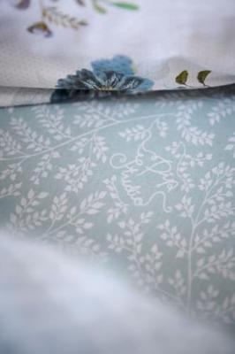 Pip Studio Pip Studio Leafy Hoeslaken - Blauwgrijs 140 x 200/210/220 cm Hoek hoogte: 30 cm