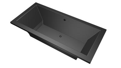 Ligbad Society 190X90X50 cm Ebony Zwart MegaBath Ligbad Society 190X90X50 cm Ebony Zwart MegaBath