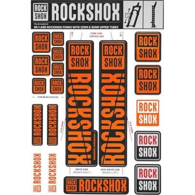 ROCKSHOX decor set decal set orange